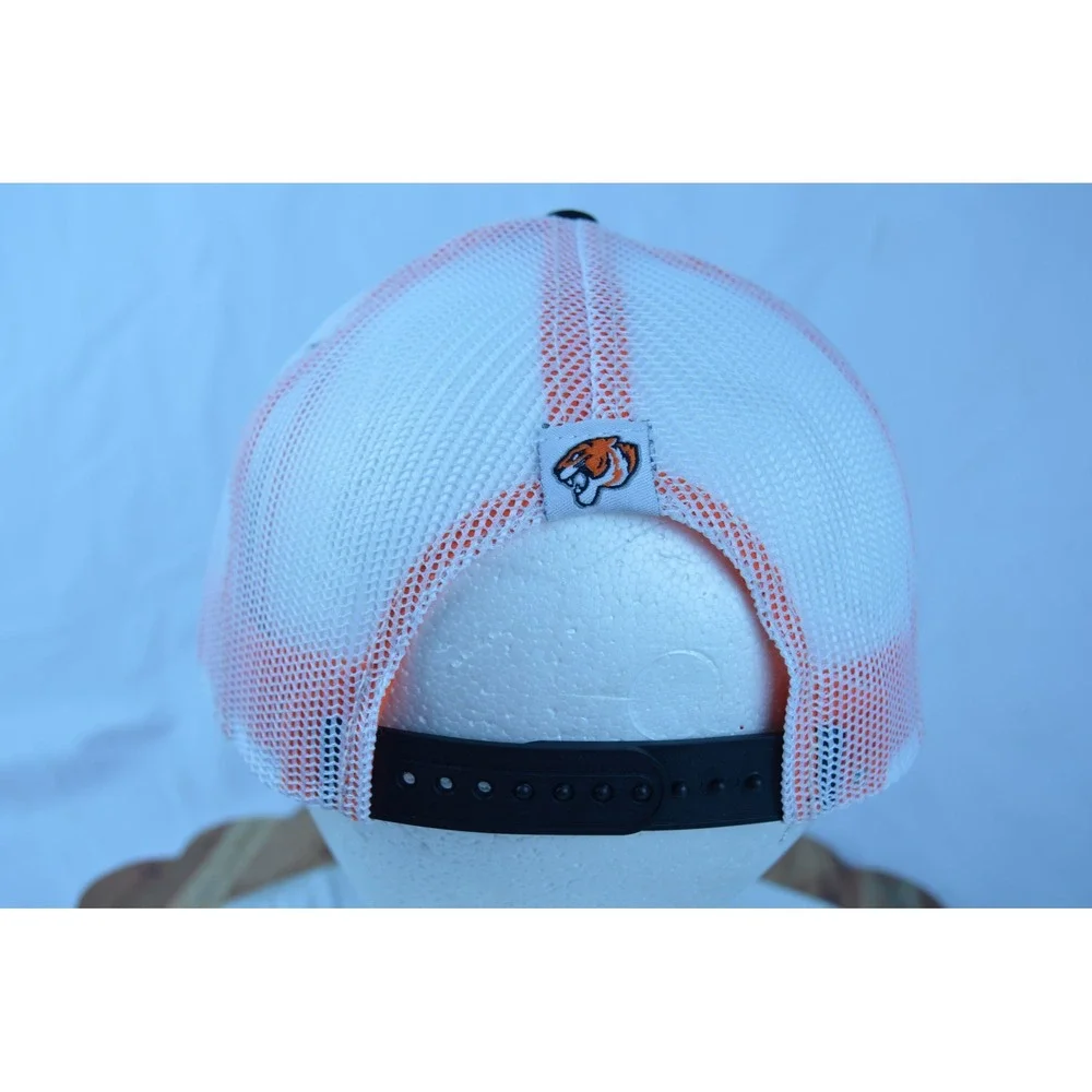 Tiger Football - Orange Trucker Hat Snapback Mesh Back Cap